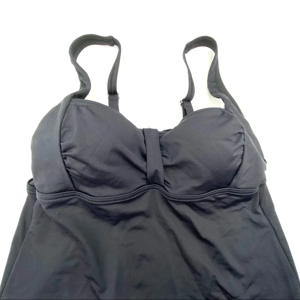 Lands End Classic Tankini Swim Top Size 32B 34A Bra Top Beach Vacation Resort